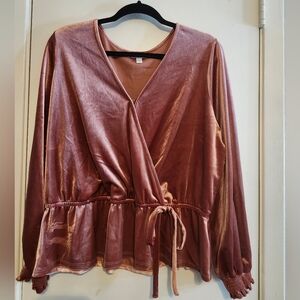 LC Lauren Conrad Shimmering Rose Top